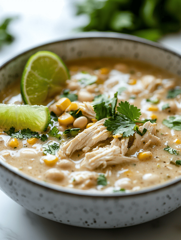 Warm & Cozy White Chicken Chili: A Unique Twist on Comfort Food