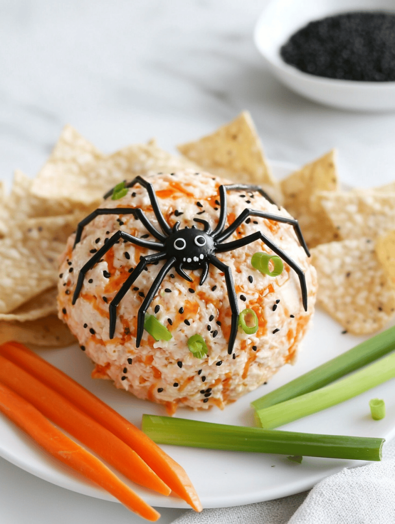 Spooky Elegance: The Halloween Spider Cheese Ball