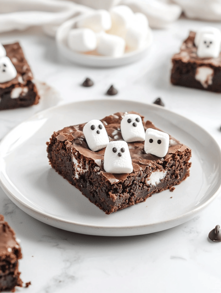 Spooktacular Ghost Brownies: A Halloween Treat