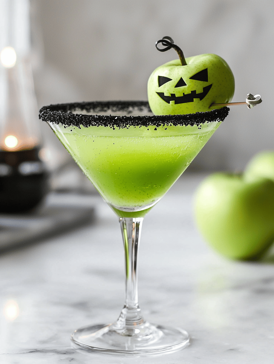 Enchanting Poison Apple Martini for a Spooky Twist