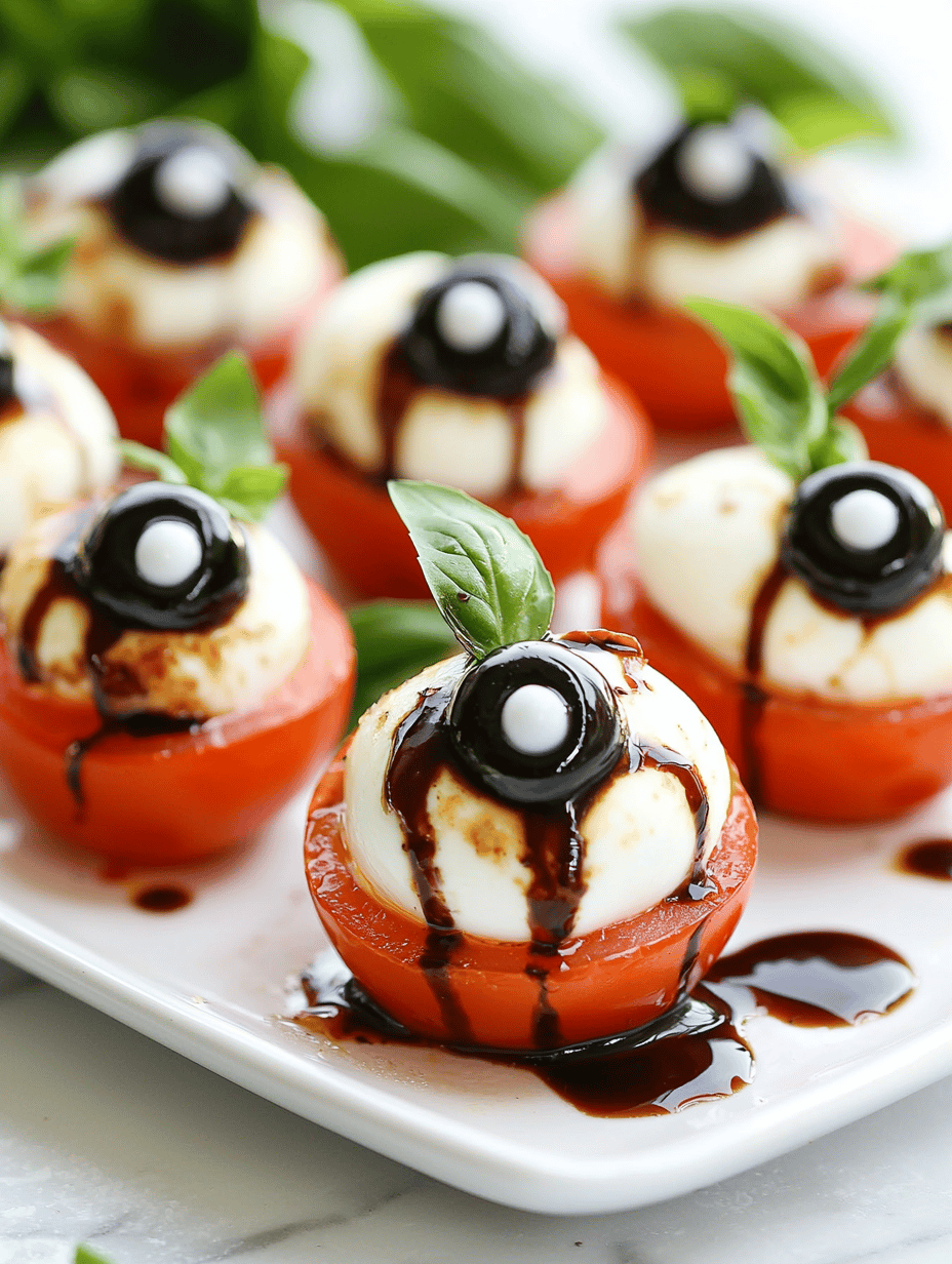 Spooky Chic: Halloween Eyeball Caprese Bites
