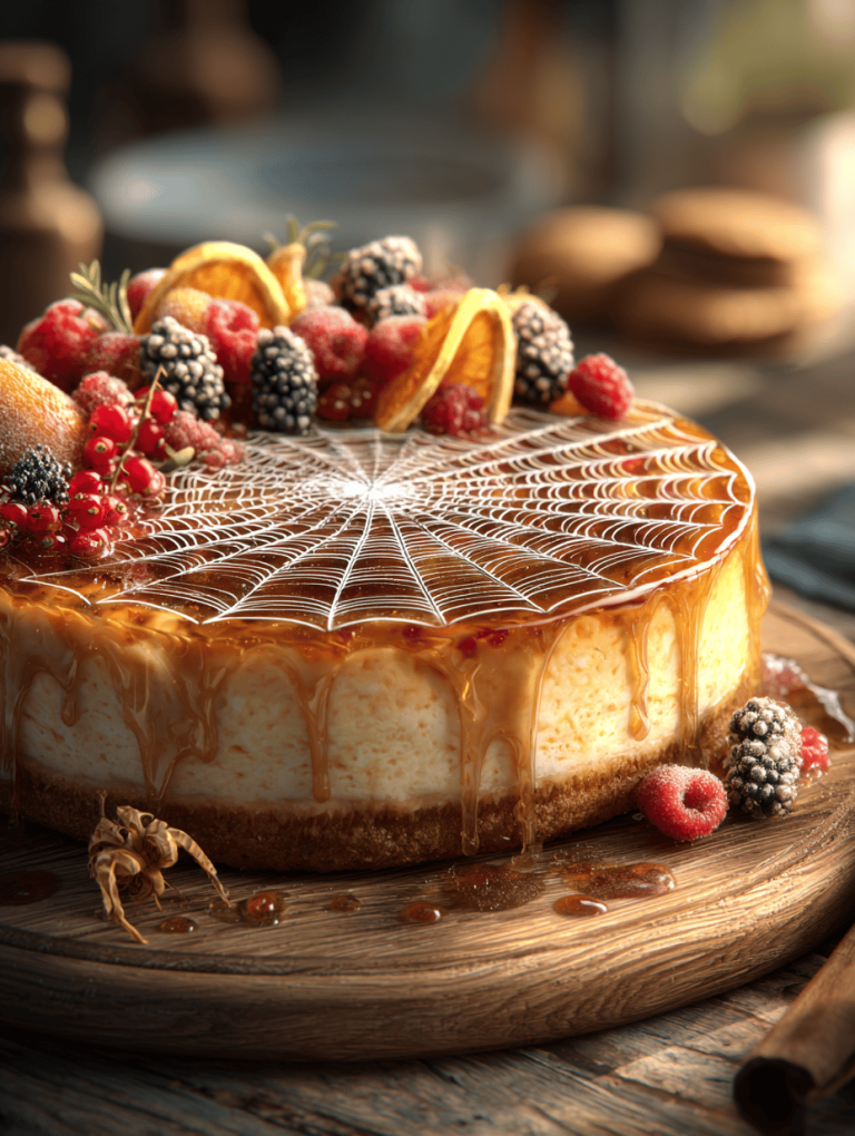 Spiderweb Cheesecake: A Tangy, Textured Twist on Classic Comfort